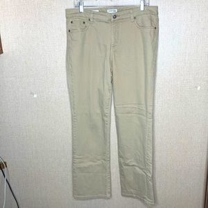 St. Johns Bay Kaki Denim Jeans 14 Straight